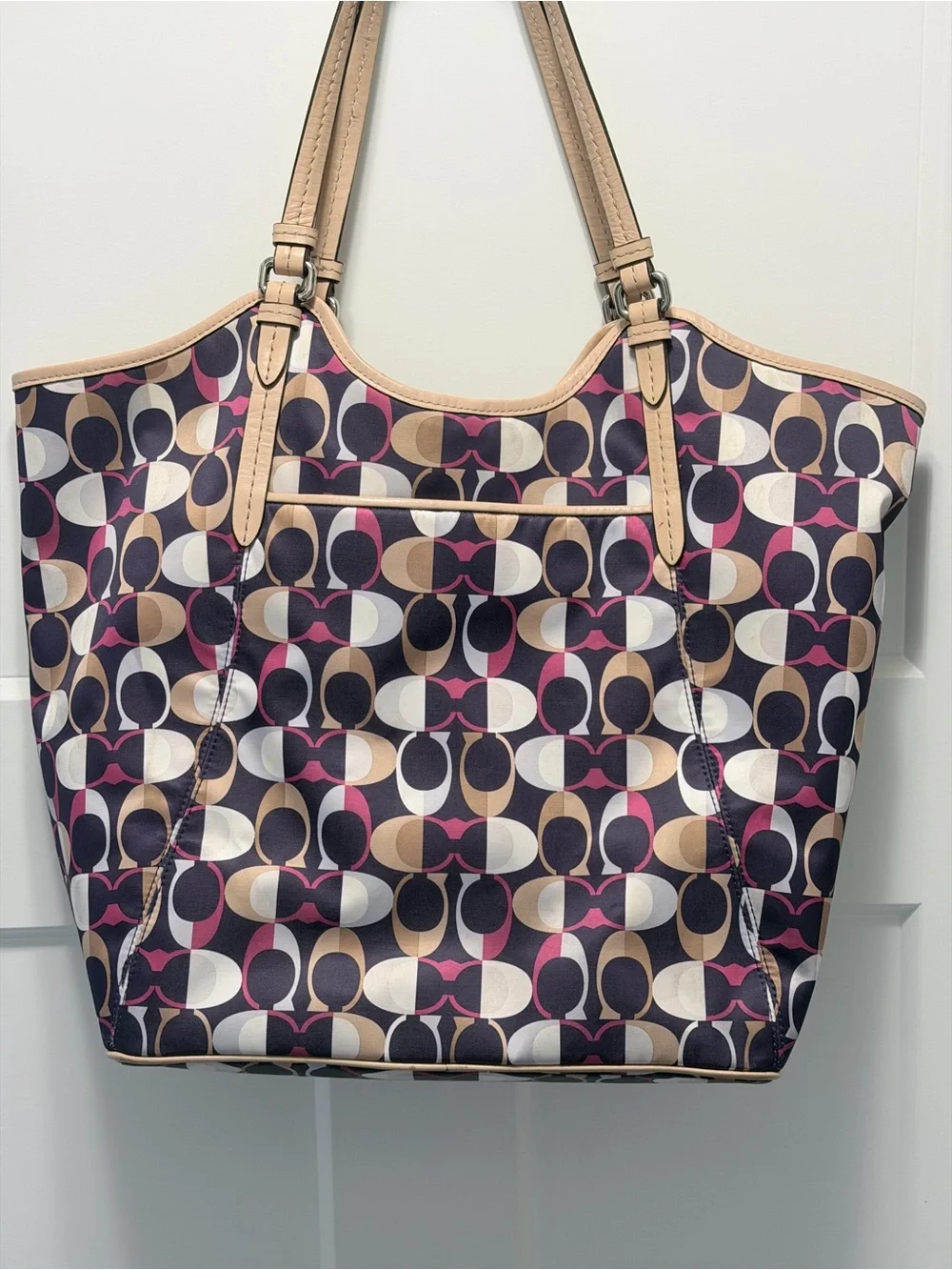 Coach Peyton Dream C Print Tote Bag, with a multicolor geometric 